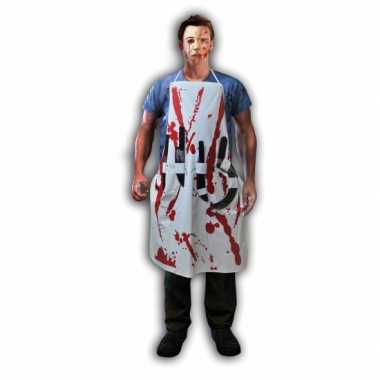 Halloween - bloederig schort met hakmessen