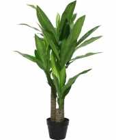 Groene dracaena drakenbloedboom kunstplant 105 cm in zwarte pot