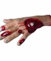 Halloween bloederige hand met wond