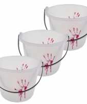 Set van 5x stuks horror snoep emmertjes glow in the dark 13 x 5 cm